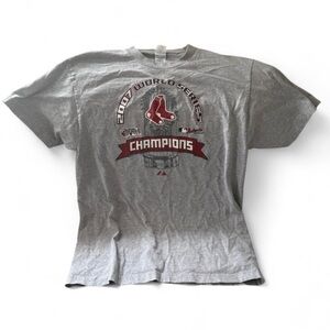 Vintage MLB Boston Red Sox 2007 World Series Champions Gray T-Shirt Size L